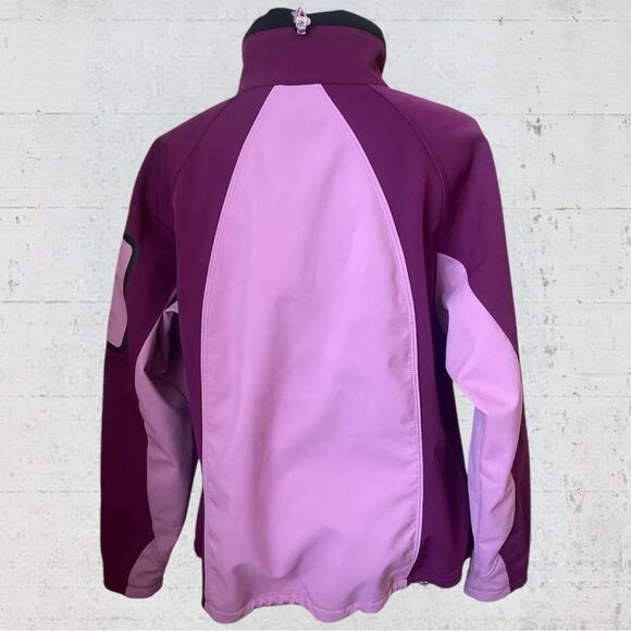 L.L.Bean Women's Purple Soft Shell Fleece Windproof Vented Zip Jacket Size L - Picture 4 of 13